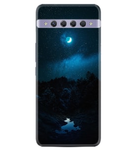 TCL 10 Plus Kılıf Silikon Desen Gece 1633