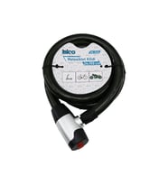 ANAHTARLI AÇ-KAPA KİLİT KAPAKLI MOTOR - BİSİKLET KİLİT ÇELİK TEL SİYAH ŞEFFAF KILIF 24MMX150CM