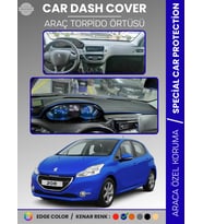 PEUGEOT 208 A9 (2012-2019) Torpido Örtüsü Ön Panel Koruma Tam Uyum UV Koruma Kaymaz Kolay Montaj