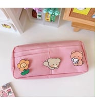 Kawaii Çok Bölmeli Kalem Kutusu – Geniş Kapasiteli Fermuarlı Organizer Kalemlik (Üstündeki Süsler Dahil Değildir)