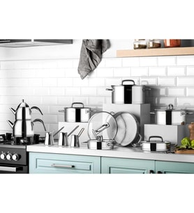 Aryıldız Studio Prestige 20 Parça Cam Kapak İdeal Çelik Çeyiz Seti