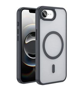 Apple iPhone 16E Uyumlu Kılıf M-safe Şarj Özellikli Mat Arka Yüzey Zore Sio Kapak (Siyah)