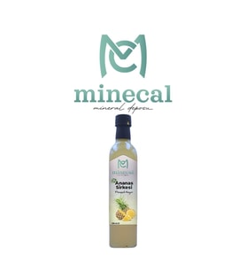 Minecal Ananas Sirkesi 500 ml – %100 Katkısız Doğal  Şekersiz  Koruyucu Içermez