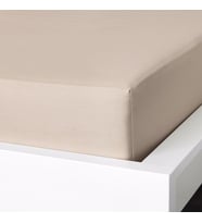 Çift Kişilik Lastikli Çarşaf, Açık Bej Renk IKEA Ölçü 120x200 cm Pamuklu bej-120x200