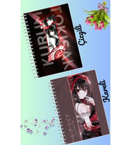 Tokisaki kurumi defter seti 2 adet A4 boyutu 21*30 çizgili + kareli 60 syf