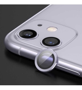 Apple Apple iPhone 11 Pro Kamera Lens Koruyucu HD Kalite Çerçeveli Tempered Glass Cam (Lila)