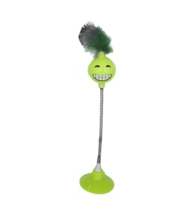 Markapet Yaylı Vantuzlu Hacıyatmaz Kedi Oyuncağı 30 cm Sarı