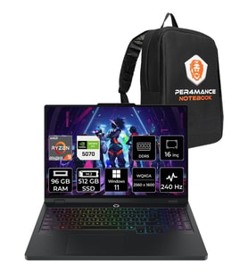 Lenovo Legion Pro 5 Ryzen 9 8940HX RTX 5070 8GB Gaming Laptop 96GB RAM 512GB SSD 16" QHD+ 240Hz Win11 Pro + Per4 Çanta 83LT0046TRP470