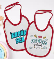 BK Kids Nabün Bea ve Orjin Trakyalı Tasarımlı 2’li Kırmızı Mama Önlüğü-1