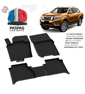 Nissan Navara 4D Araca Özel Havuzlu Kauçuk Paspas 2020 Üzeri (Karışık)