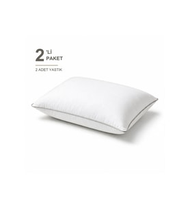 Biyeli Yastık 2'li Paket 50x70 cm 800 gr Boncuk Silikon Dolgulu