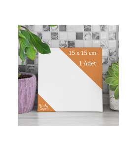 15x15 cm 1 Adet Kare Boş Tuval Tablo