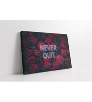 Never Quit Glitch Kanvas Tablo