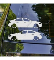 S60 2nd gen Kelebek Cam Oto Sticker 17 CM 2 Adet