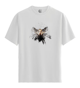 Steel Gaze - %100 Pamuklu Erkek Beyaz Tişört - Premium Quality