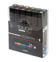 Touch Opaque Marker Akrilik Boyama Kalemi 12 Renk Medium Uç (1.5-2.3 mm) (Karışık)