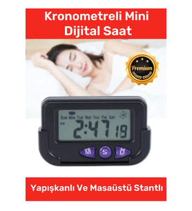 Özel Seri Yapışkanlı Masaüstü Stantlı Ders Çalışmak Için Alarlı Kronometreli Mini Dijital Saat