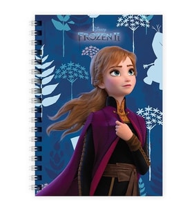 Frozen 80 Yaprak Çizgili A6 Not Defteri Spiralli Orijinal - 3 adet