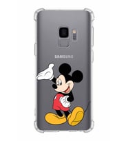 Samsung Galaxy S9  Köşe Korumalı Antişok Kapak Mickey Mouse Tasarımlı Şeffaf  Kılıf