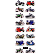 Sticker Kabartmalı Sticker Defter, Planlayıcı Etiket - (cb-593) 16x7 cm- Renkli Motorlar