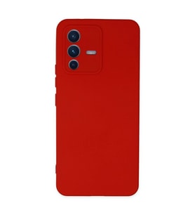 Vivo V23 5g Kılıf Nano İçi Kadife Silikon - Kırmızı