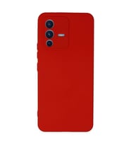 Vivo V23 5g Kılıf Nano İçi Kadife Silikon - Kırmızı
