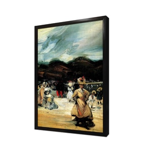 İn The Luxembourg By Glackens Çerçeveli Mdf Tablo