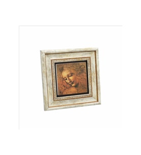 Kadın Başı Eskizi (Leonardo Da Vinci, 1508) Baskılı Taş Tablo 20x20
