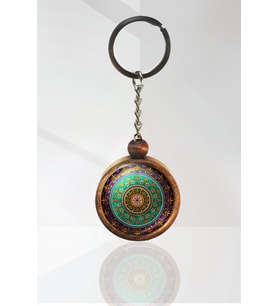Mandala Ahşap Anahtarlık