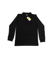 Kız Çocuk Okul Tarz %100 Pamuk T-Shirt -5-17 Yaş AG005 ANGELOS GIRLS (Siyah)