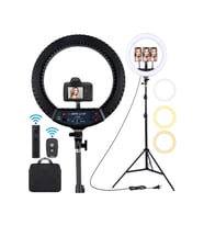 Standlı 18 Inç LED Halka Işık, Portre, Kısılabilir, Makyaj, Selfie, T. Çantası