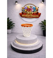 Basket Potası Çöp Kutusu (BeyazTuruncu)