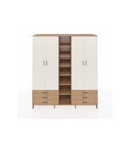 Kronos Dolap 13 Raflı 6 Çekmeceli 2 Askılı 220x59x243 Çam-Aytaşı/Çam