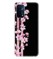 Kılıfland Oppo A74 Kılıf Desenli Silikon Resimli Kapak Pink Flowers 3 Kılıf 1393