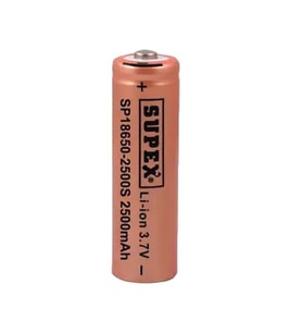 Supex 18650 – 2500S 3.7V 2500 Mah Başlı Li-Ion Pil
