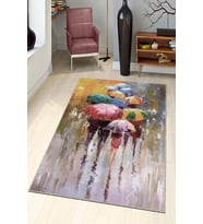 Renkli Kaymaz Tabanlı Dekoratif Modern Salon Halıları AR779 - 100 x 160 cm