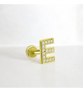 Glorria Altın E Harfi Tragus Piercing