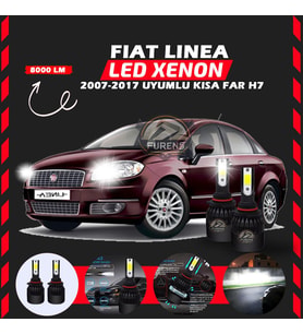 Fiat Linea 2007-2017 Kısa Far Uyumlu Şimşek Etkili Led Xenon Light Series H7
