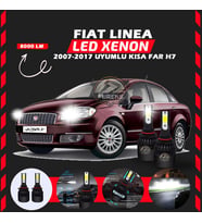 Fiat Linea 2007-2017 Kısa Far Uyumlu Şimşek Etkili Led Xenon Light Series H7