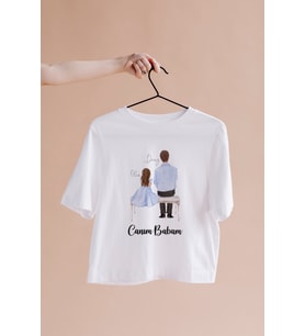 Canım Babam Tasarımlı Tişört Kişiye Özel ( Unisex - Büyük - Çocuk )