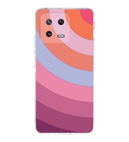 PrintiFy Xiaomi Mi 13 Uyumlu Kamera Korumalı Renk Cümbüşü F Tasarımlı Şeffaf Silikon Kılıf