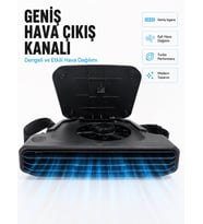 5 Kademeli Araç İçi Boyun Serinletme Fanı Güçlü Turbo Hava Akışlı USB Şarjlı