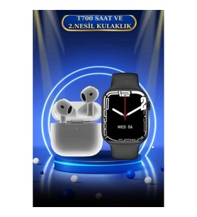 Mey İthalat® 3.Nesil TWS Bluetooth Kulaklık ve Dokunmatik Ekran Akıllı Saat Sesli Görüşme
