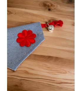 Red Flower Kedi Bandana, Fular, Kedi Kıyafeti Kedi Elbisesi, Kedi Tasması (Karışık)