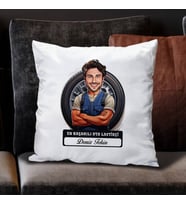 Kişiye Özel Hediye Karikatürlü En Başarılı Oto Lastikçi Yastık