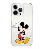 Apple iPhone 13 Pro Uyumlu Kapak Mickey Mouse Tasarımlı Şeffaf Silikon Kılıf