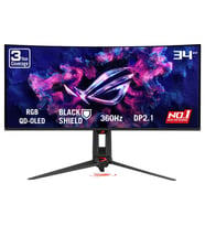 ASUS ROG Swift OLED PG34WCDN 34 inç 360Hz 0.03ms UWQHD Adaptive Sync QD-OLED Kavisli Gaming Monitör