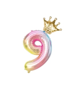 Mini Party Store Kral Taçlı Folyo Balon Renkli 9