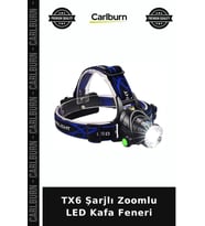 TX6 Şarjlı Zoomlu LED Kafa Feneri Seyahat Ekipmanı Sporcu Lambası Hediye Lamba
