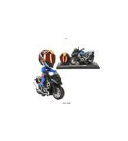 Motorcycle MY66-M1218K Motosiklet BMW Off-Road Kasklı Figür Sesli Işıklı 1:14 3+